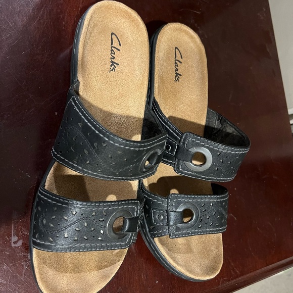 Clarks Collection Lexi Laurel Womens Size 8.5 M Sandals Wedge - Picture 2 of 5